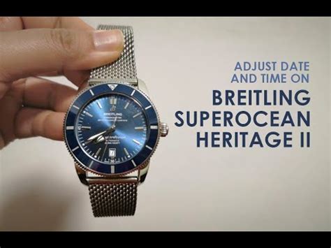 breitling change date|breitling superocean heritage time change.